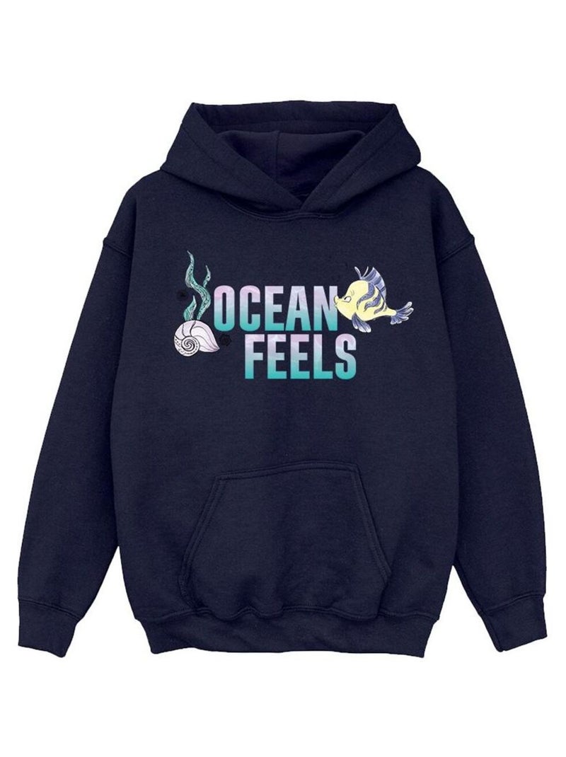 Disney - Sweat à capuche THE LITTLE MERMAID Bleu marine - Kiabi
