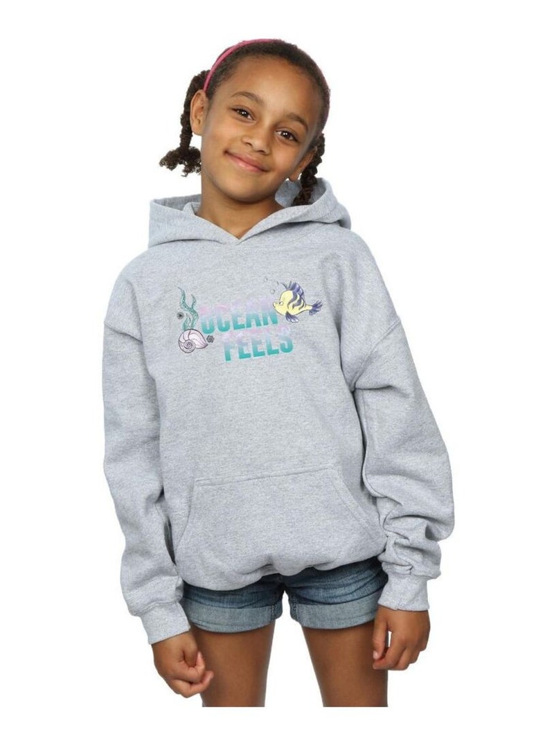Disney - Sweat à capuche THE LITTLE MERMAID Gris chiné - Kiabi