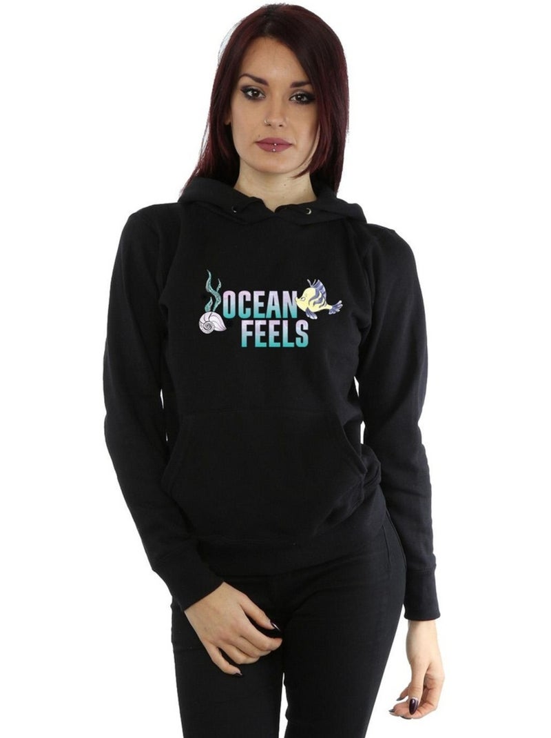 Disney - Sweat à capuche THE LITTLE MERMAID Noir - Kiabi