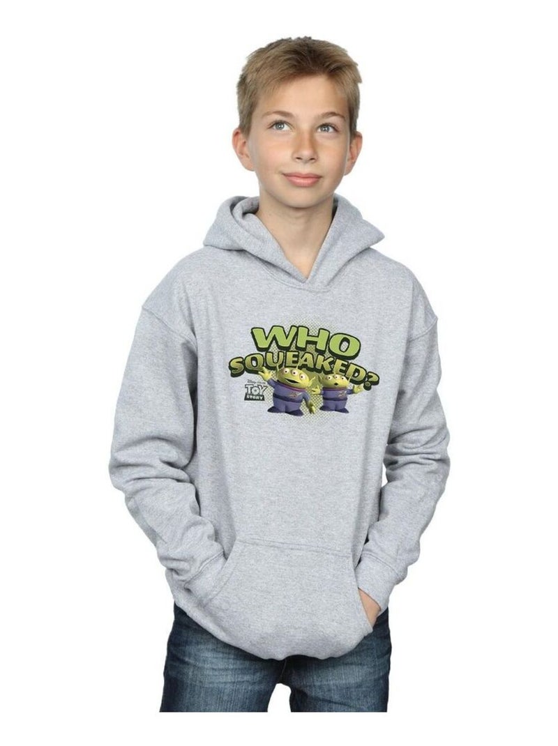 Disney - Sweat à capuche TOY STORY WHO SQUEAKED? Gris chiné - Kiabi