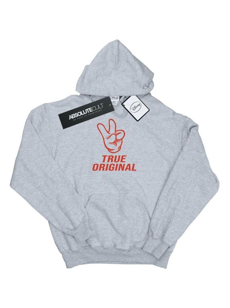 Disney - Sweat à capuche TRUE ORIGINAL Gris chiné - Kiabi