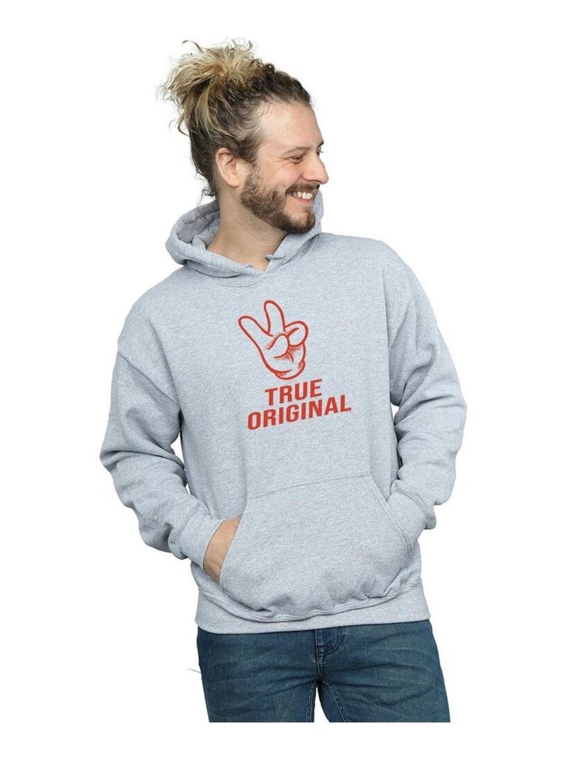Disney - Sweat à capuche TRUE ORIGINAL Gris chiné - Kiabi
