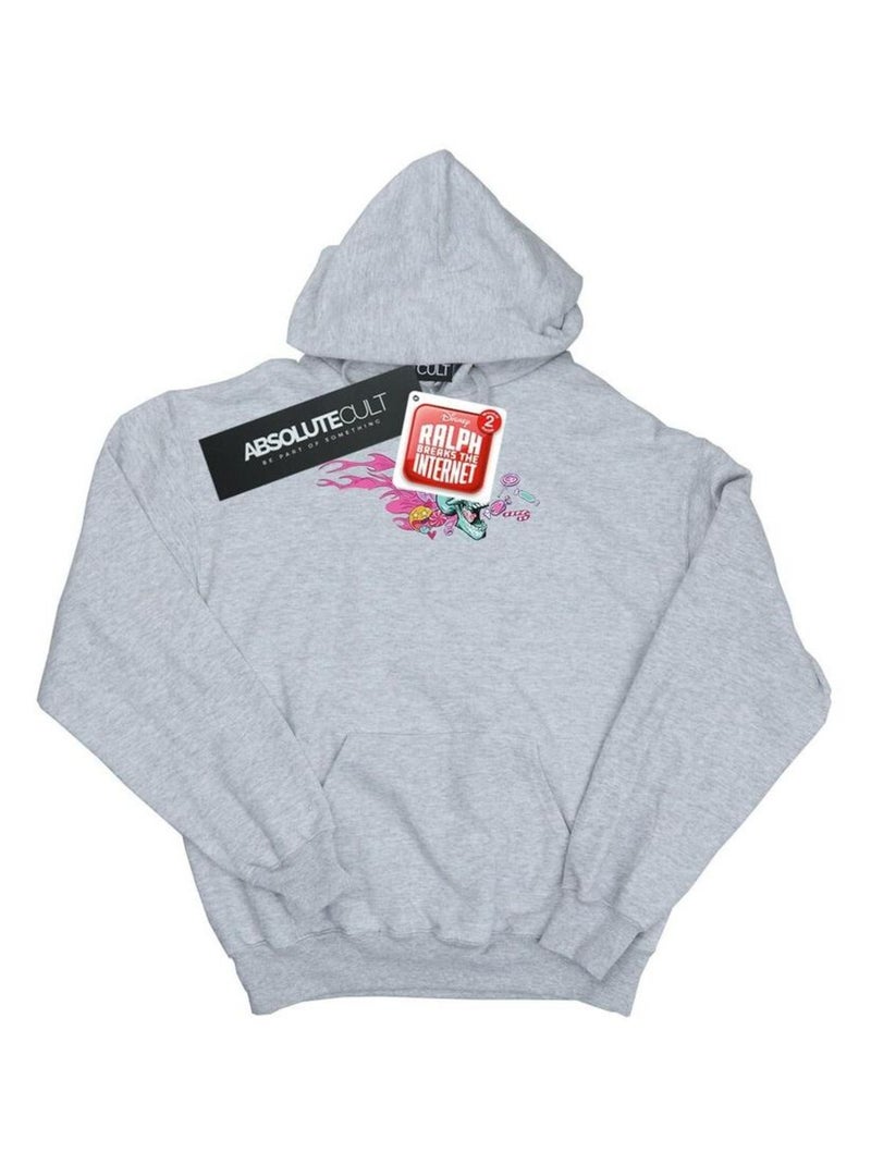 Disney - Sweat à capuche WRECK IT RALPH Gris chiné - Kiabi