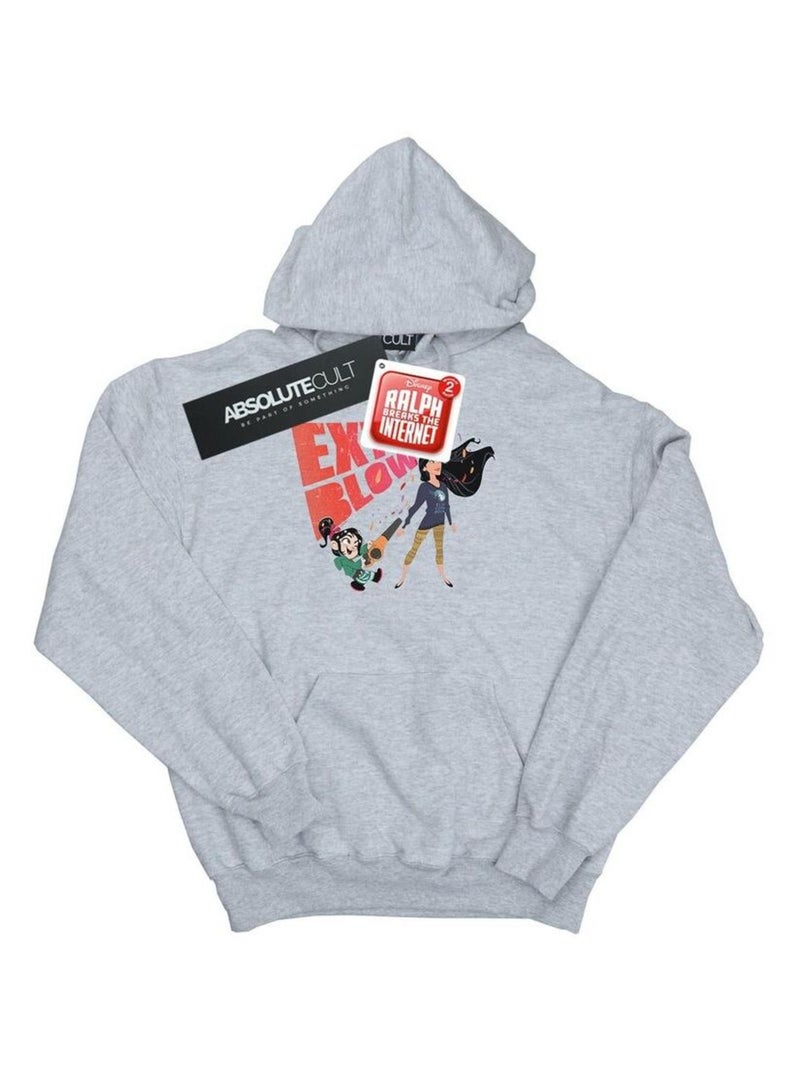 Disney - Sweat à capuche WRECK IT RALPH Gris chiné - Kiabi