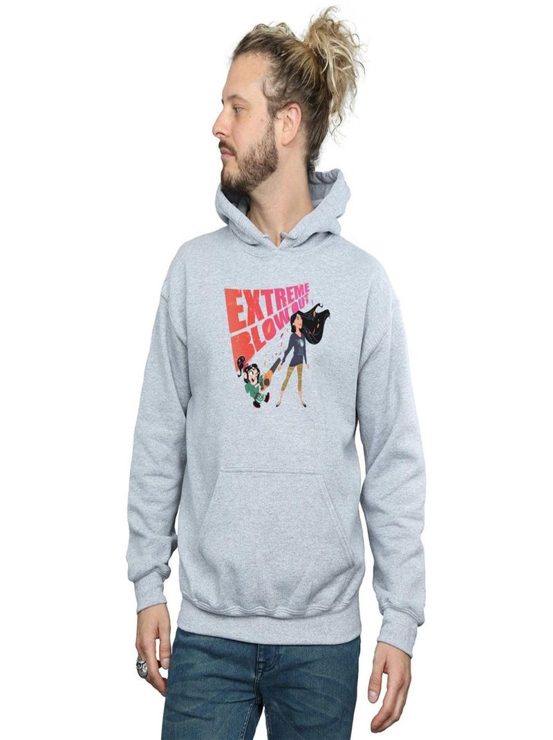 Disney - Sweat à capuche WRECK IT RALPH Gris chiné - Kiabi
