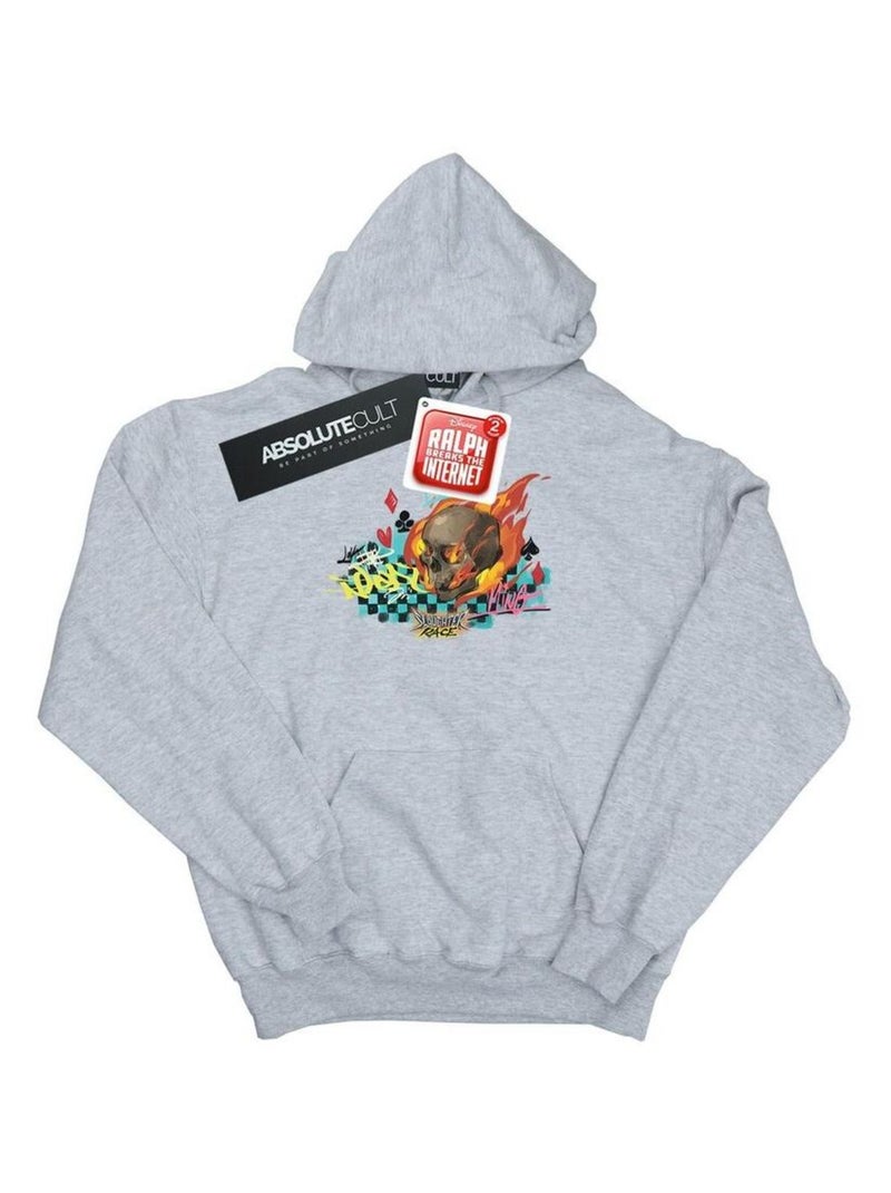 Disney - Sweat à capuche WRECK IT RALPH Gris chiné - Kiabi