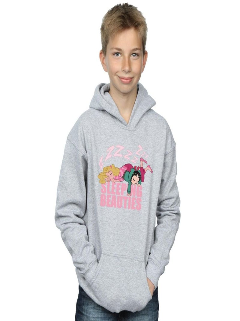 Disney - Sweat à capuche WRECK IT RALPH Gris chiné - Kiabi