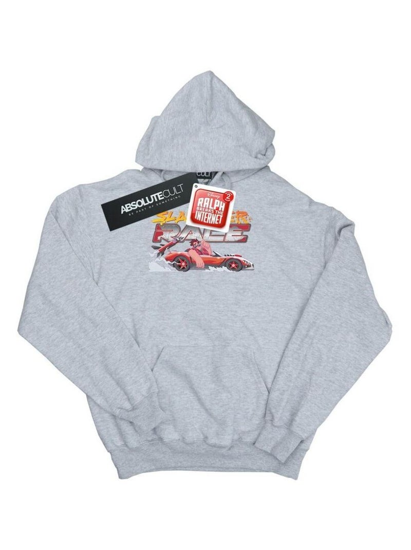 Disney - Sweat à capuche WRECK IT RALPH SLAUGHTER Gris chiné - Kiabi