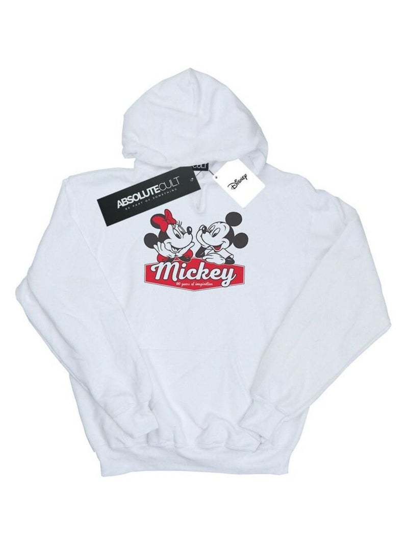 Disney - Sweat à capuche YEARS Blanc - Kiabi