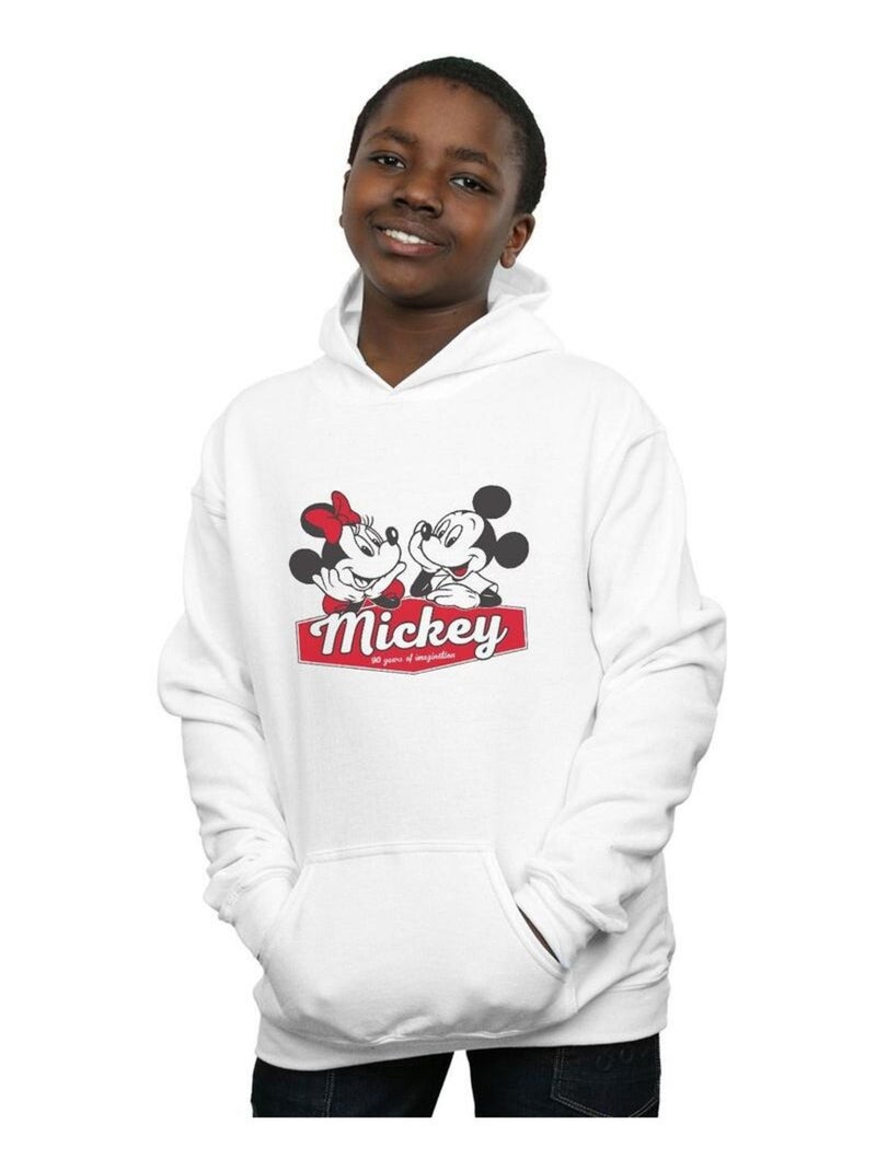 Disney - Sweat à capuche YEARS Blanc - Kiabi