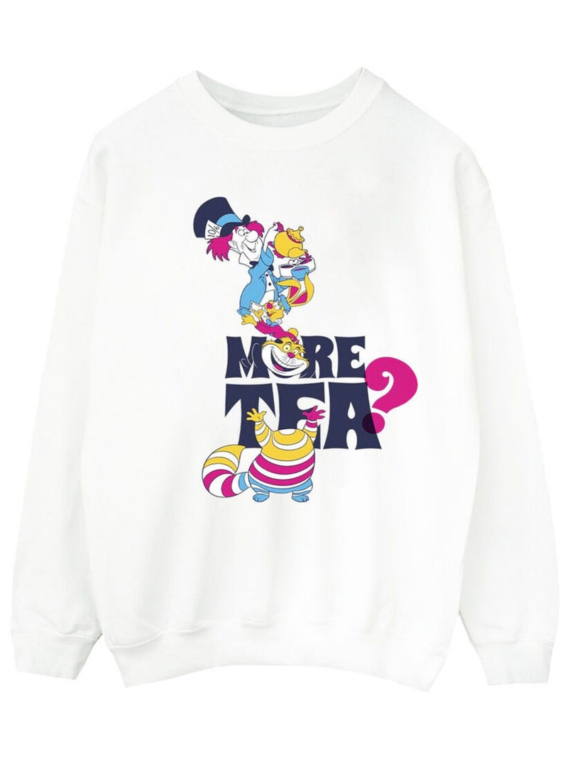 Disney - Sweat Alice au Pays des Merveilles MORE TEA Blanc - Kiabi