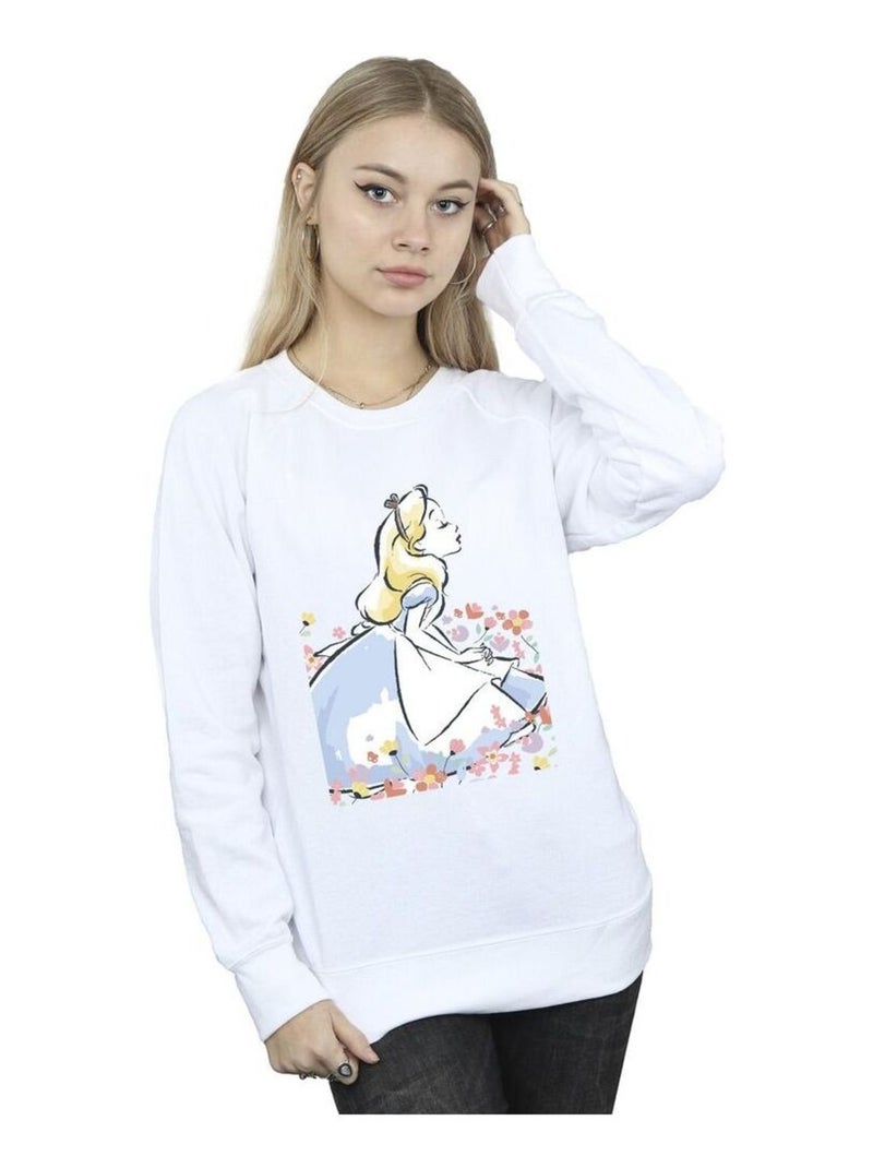 Disney - Sweat ALICE IN WONDERLAND Blanc - Kiabi