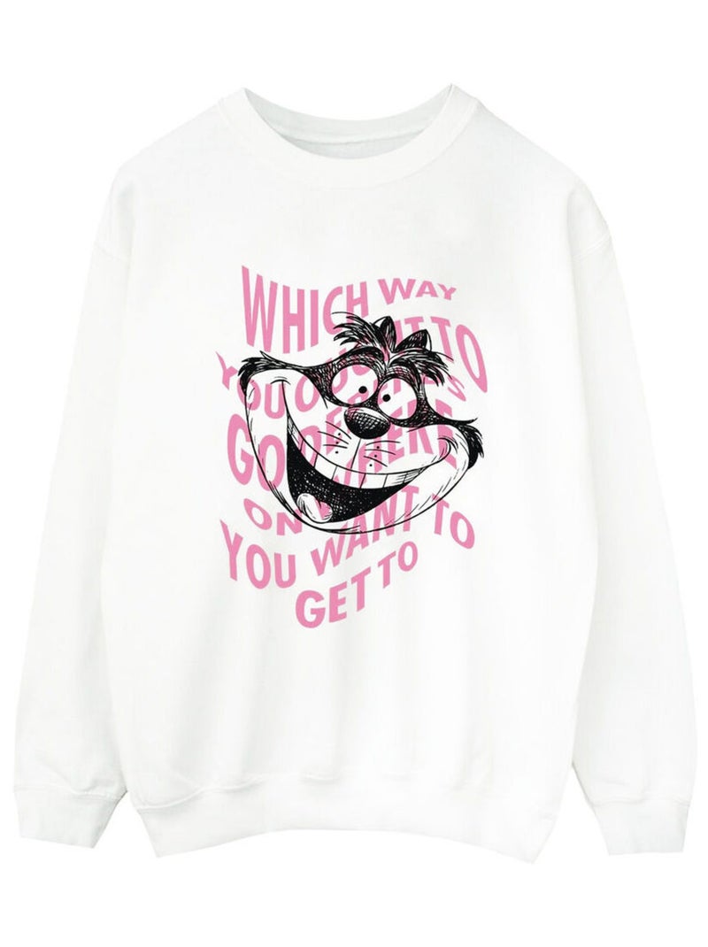 Disney - Sweat ALICE IN WONDERLAND Blanc - Kiabi