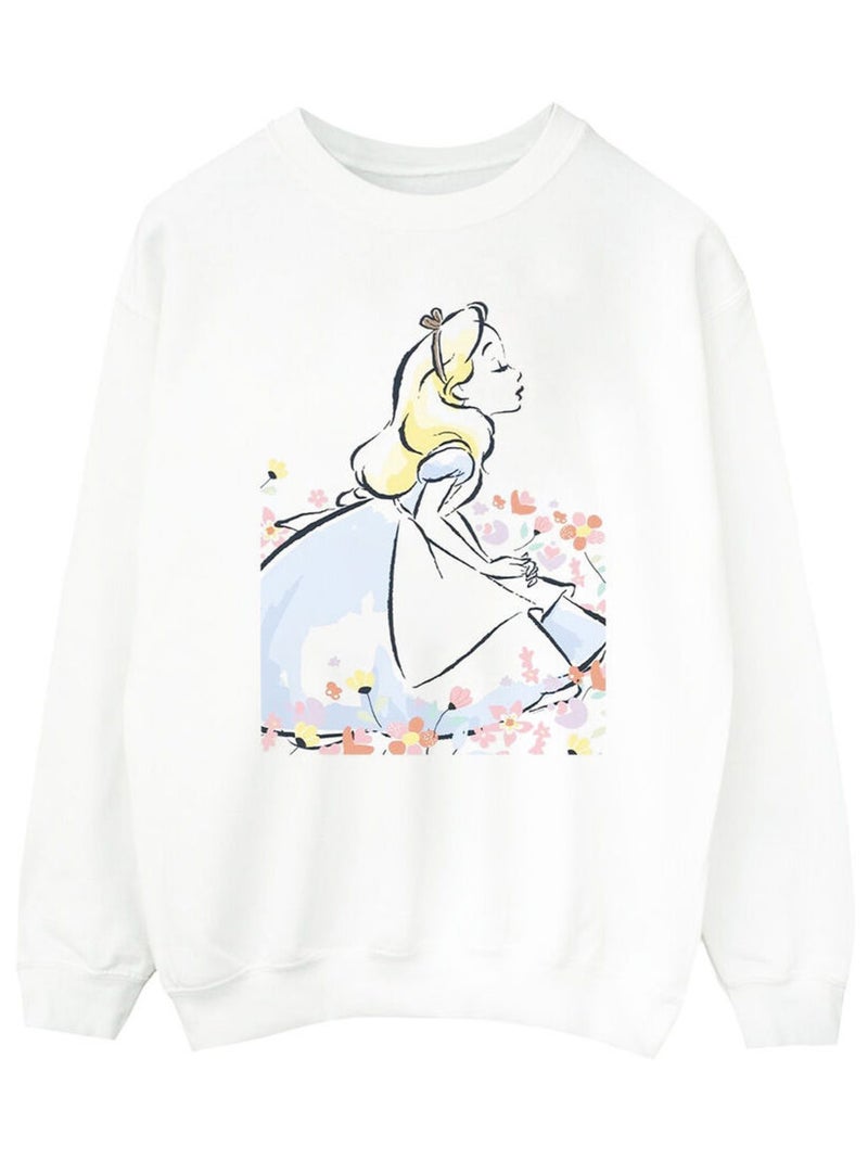 Disney - Sweat ALICE IN WONDERLAND Blanc - Kiabi