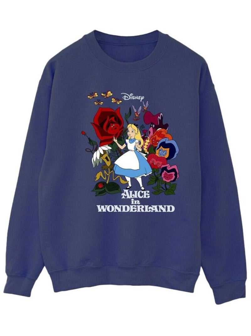 Disney - Sweat ALICE IN WONDERLAND Bleu marine - Kiabi