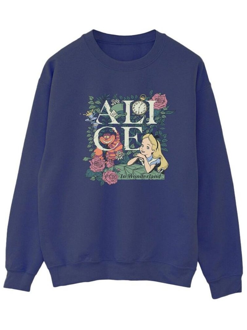 Disney - Sweat ALICE IN WONDERLAND Bleu marine - Kiabi