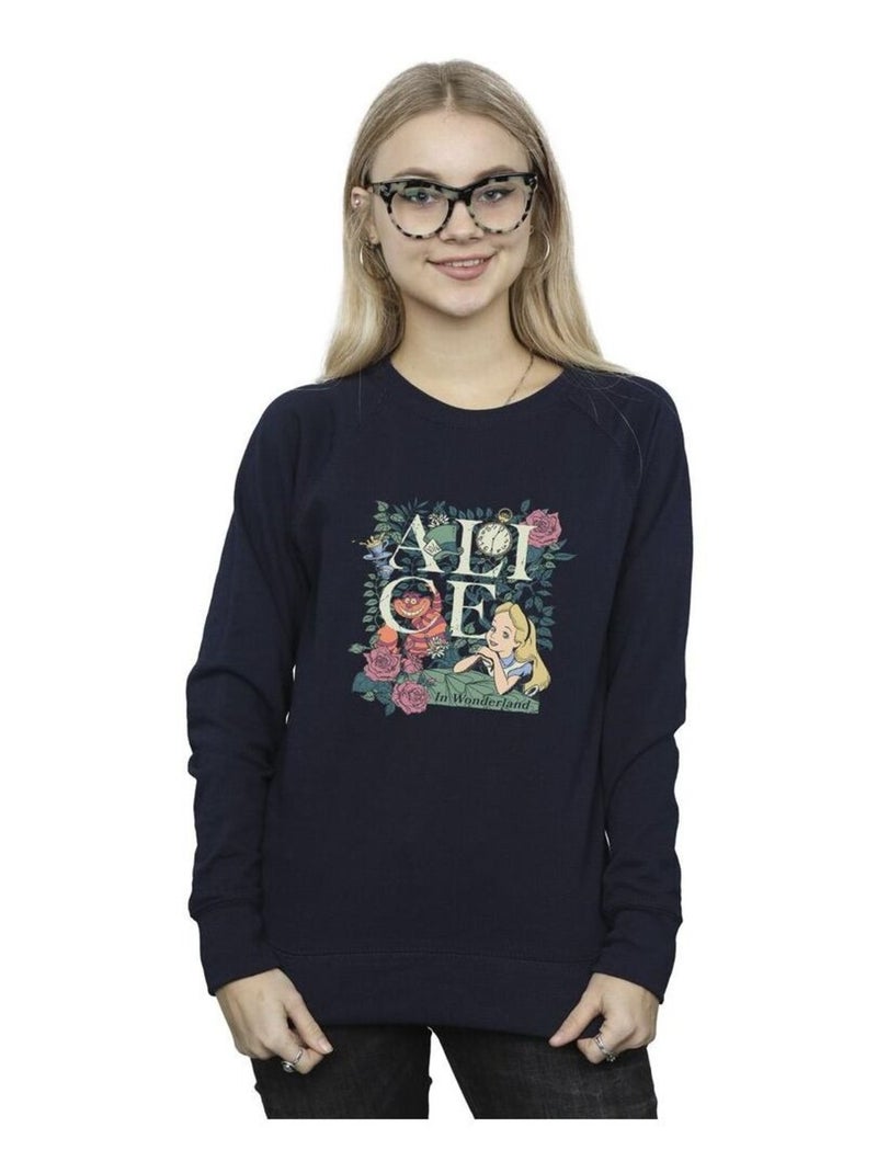 Disney - Sweat ALICE IN WONDERLAND Bleu marine - Kiabi