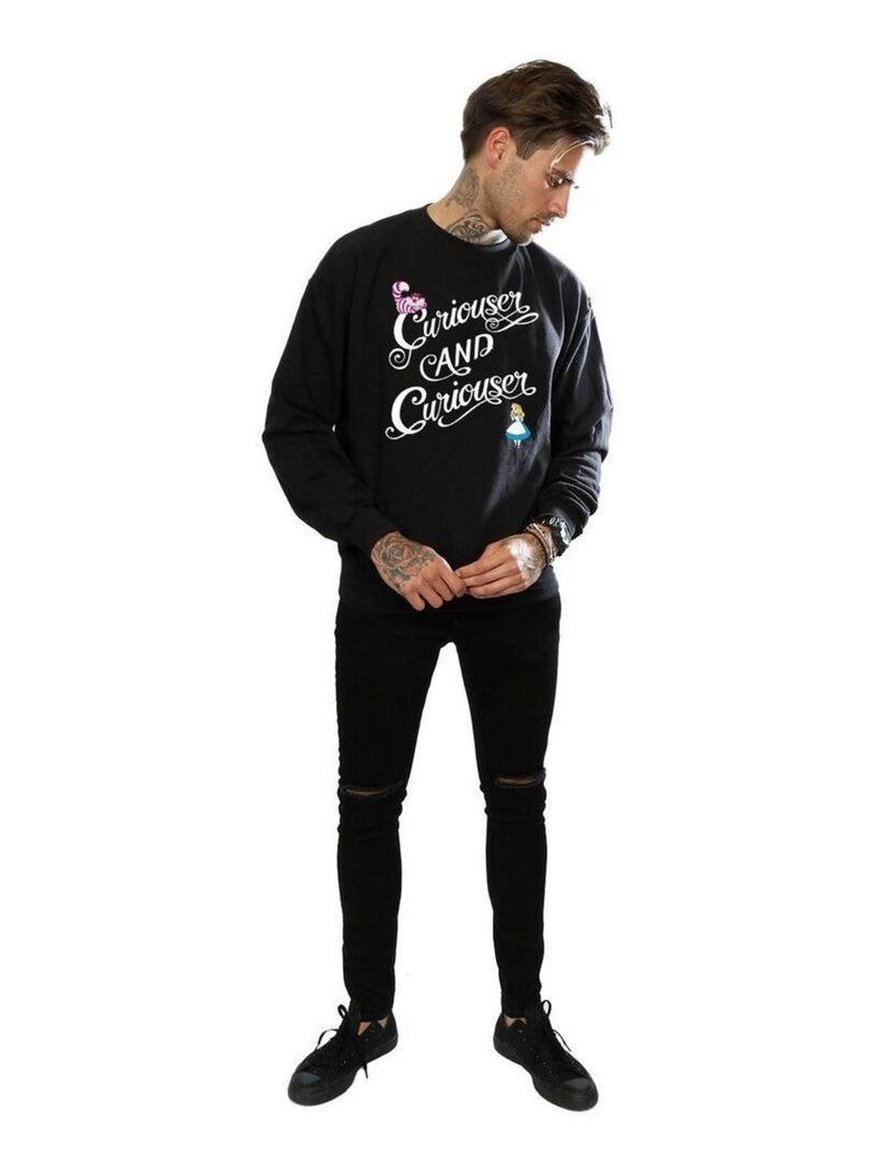 Disney - Sweat ALICE IN WONDERLAND CURIOUSER Noir - Kiabi