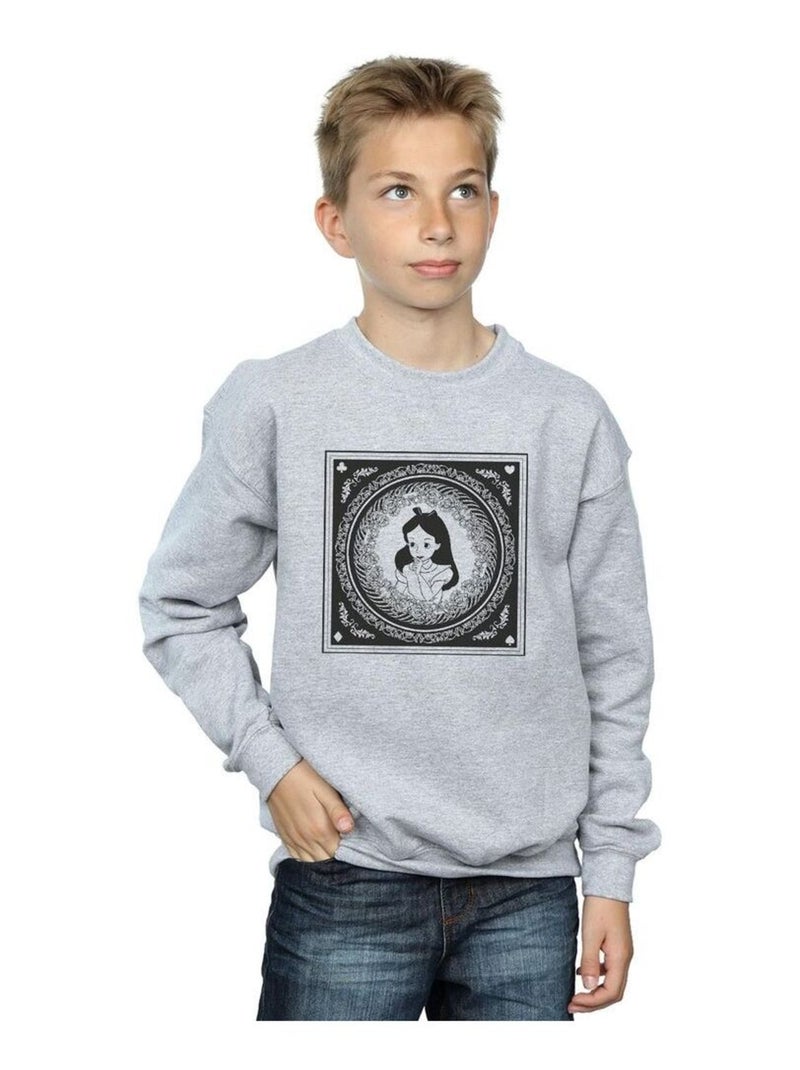 Disney - Sweat ALICE IN WONDERLAND Gris chiné - Kiabi