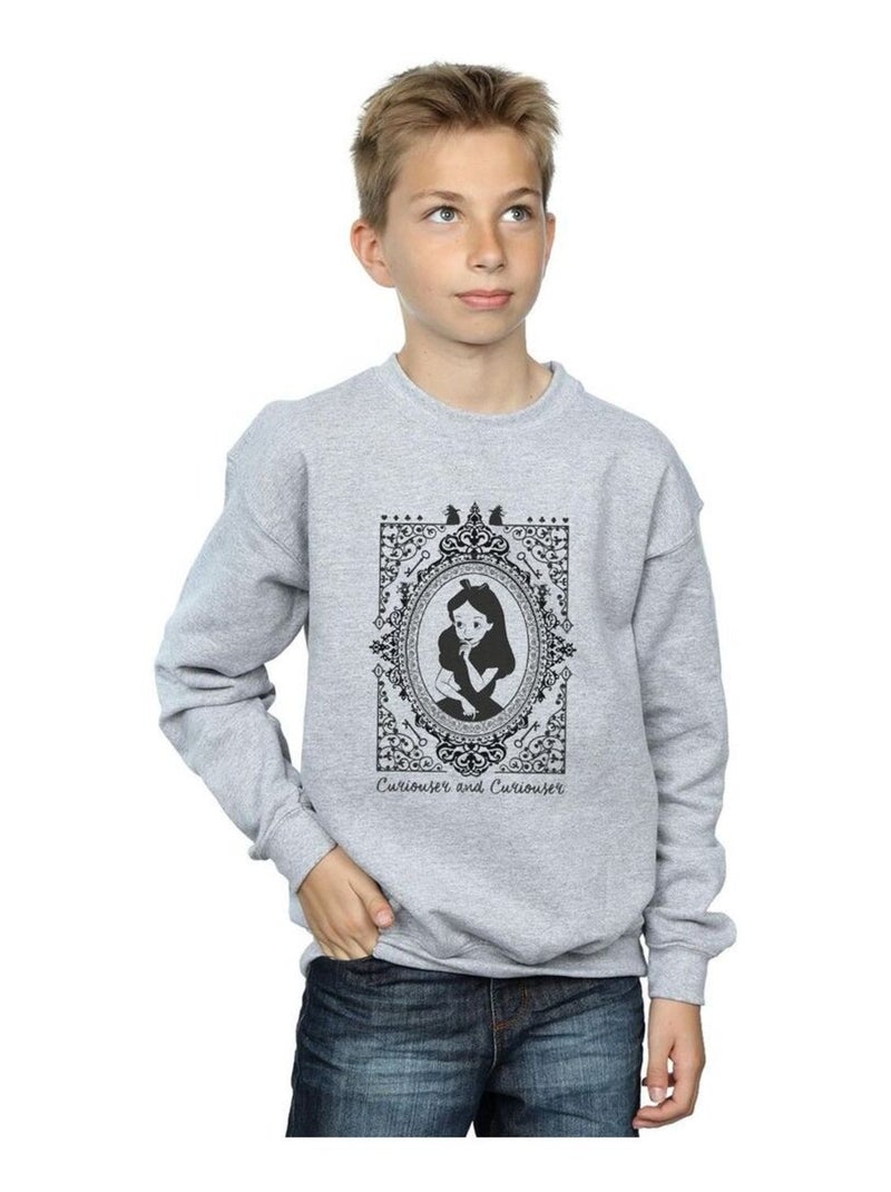Disney - Sweat ALICE IN WONDERLAND Gris chiné - Kiabi