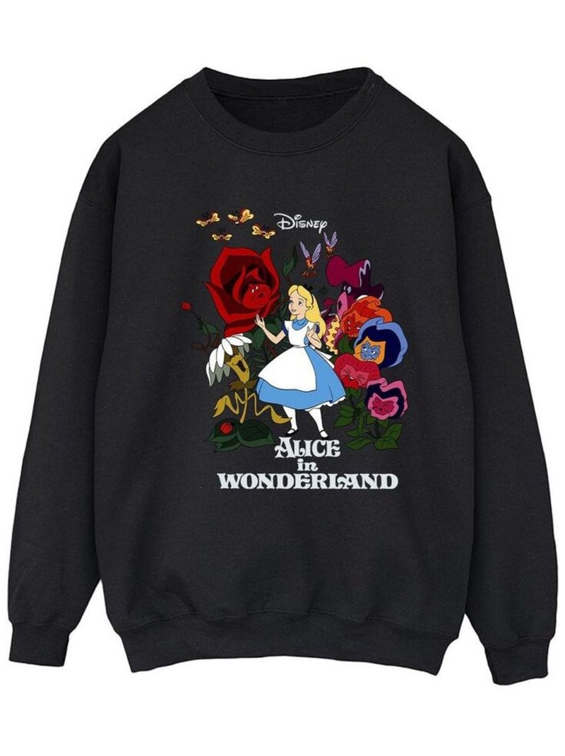 Disney - Sweat ALICE IN WONDERLAND Noir - Kiabi