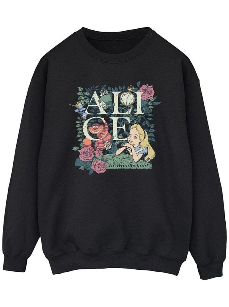 Disney - Sweat ALICE IN WONDERLAND Noir - Kiabi