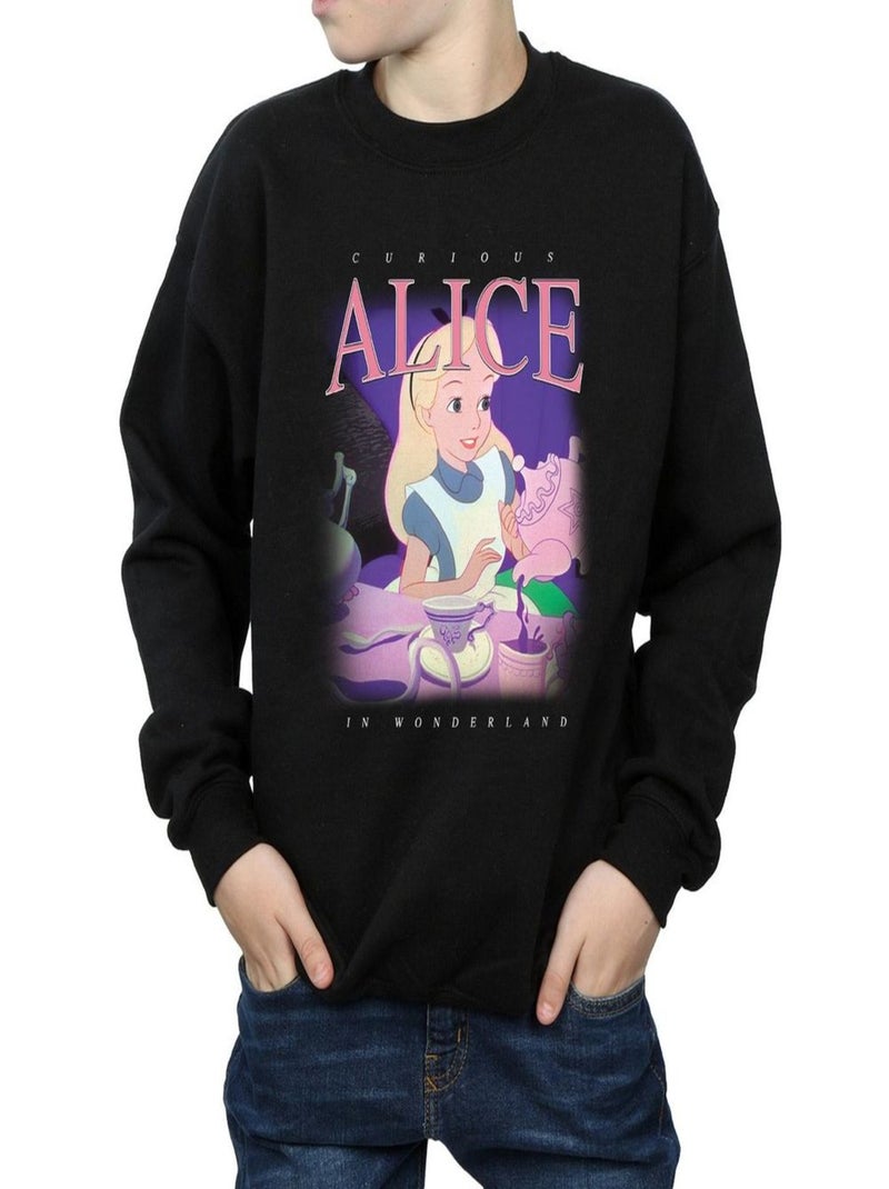 Disney - Sweat ALICE IN WONDERLAND Noir - Kiabi