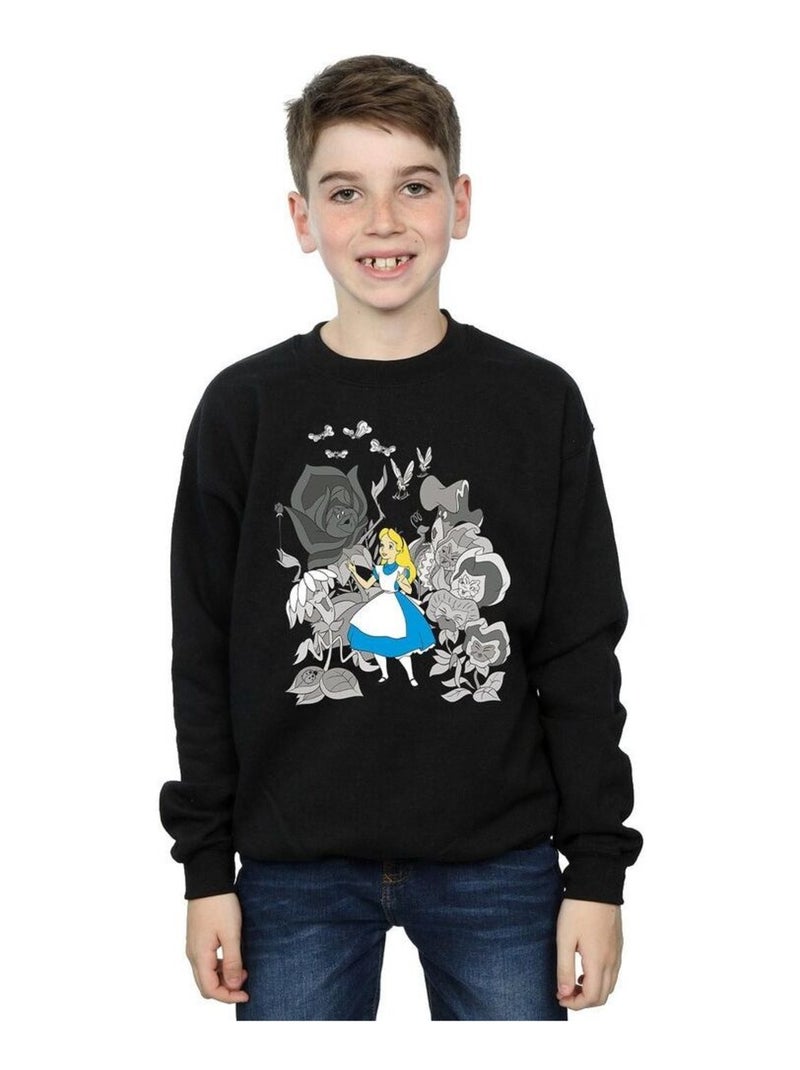 Disney - Sweat ALICE IN WONDERLAND Noir - Kiabi