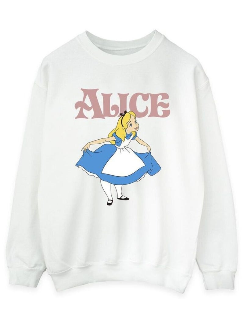 Disney - Sweat ALICE IN WONDERLAND TAKE A BOW Blanc - Kiabi