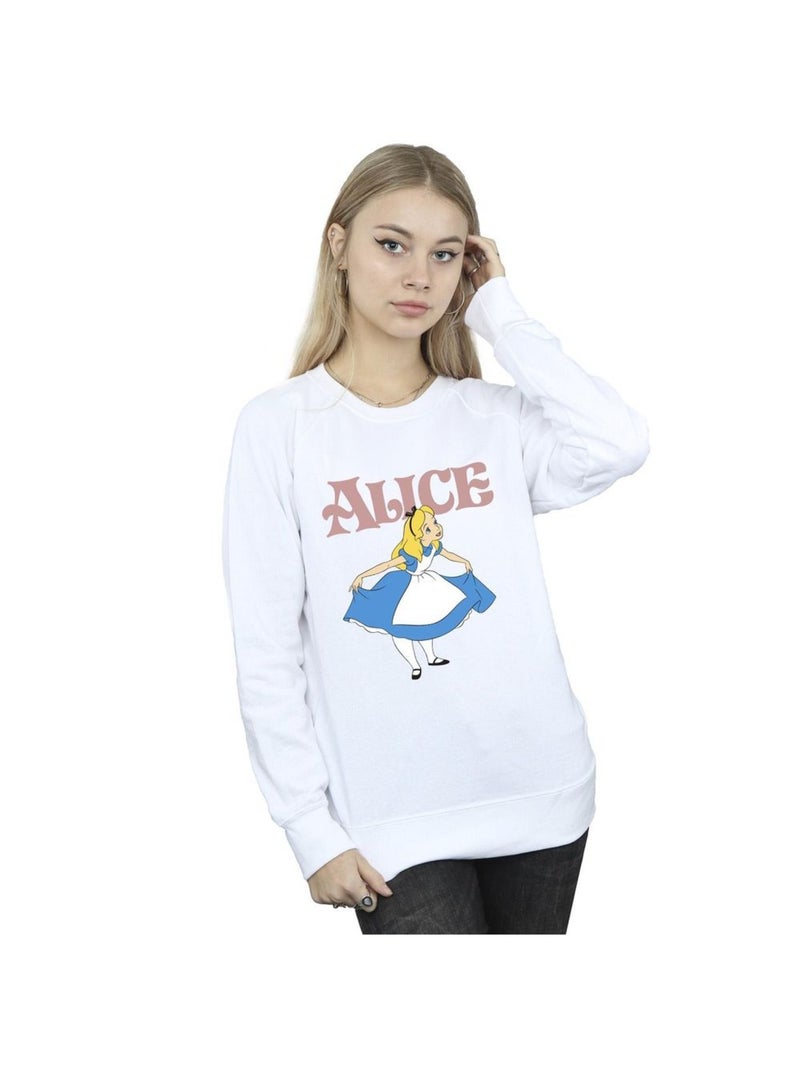 Disney - Sweat ALICE IN WONDERLAND TAKE A BOW Blanc - Kiabi