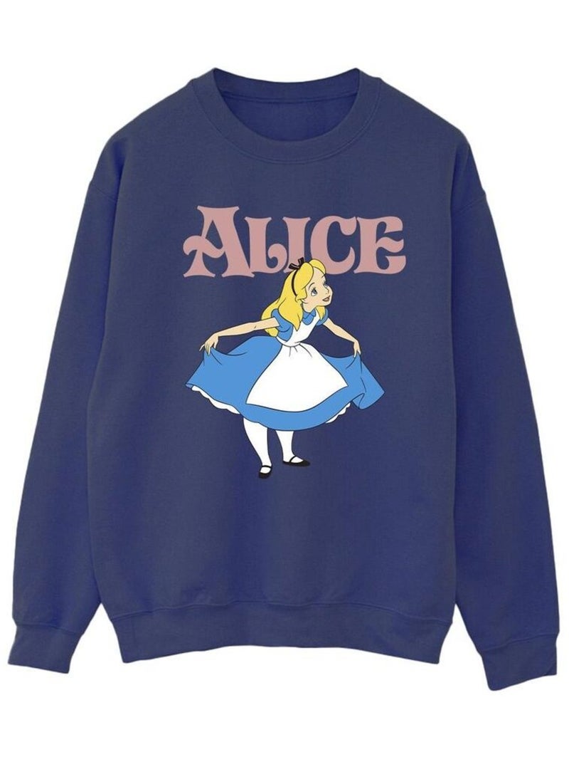 Disney - Sweat ALICE IN WONDERLAND TAKE A BOW Bleu marine - Kiabi