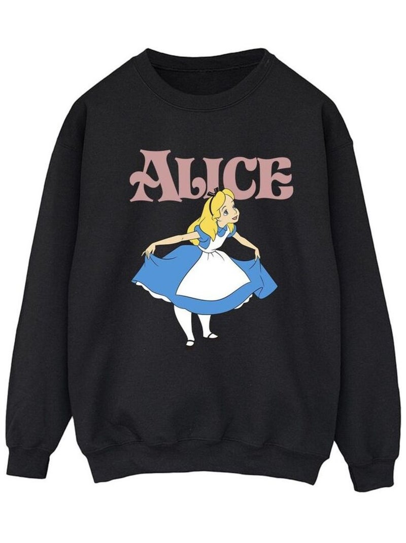 Disney - Sweat ALICE IN WONDERLAND TAKE A BOW Noir - Kiabi