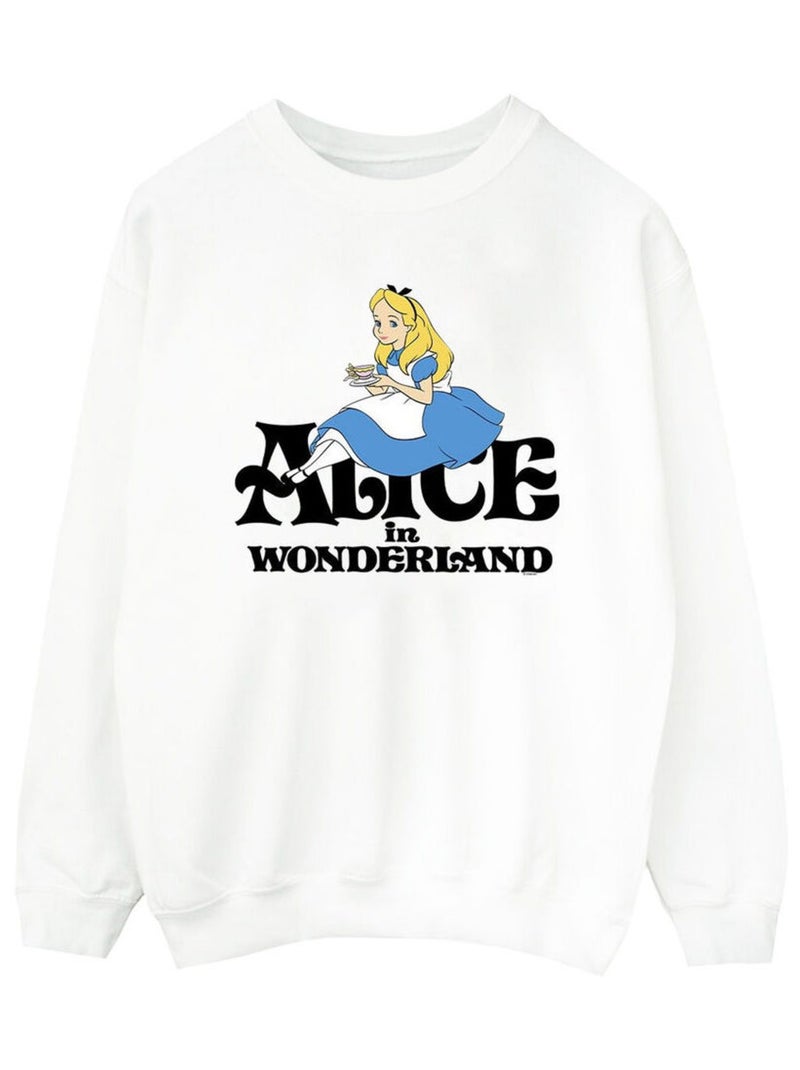 Disney - Sweat ALICE IN WONDERLAND TEA DRINKER Blanc - Kiabi