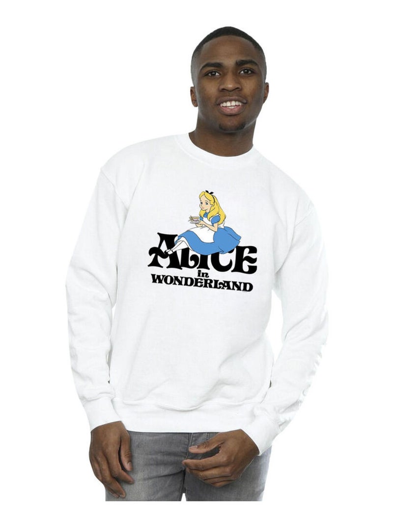 Disney - Sweat ALICE IN WONDERLAND TEA DRINKER Blanc - Kiabi