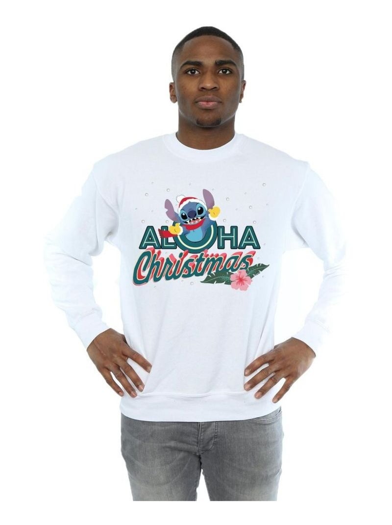 Disney - Sweat ALOHA Blanc - Kiabi
