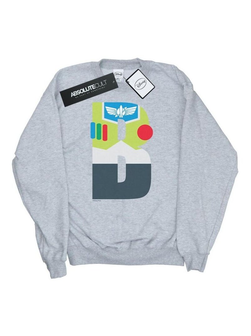 Disney - Sweat ALPHABET B IS FOR LIGHTYEAR Gris chiné - Kiabi