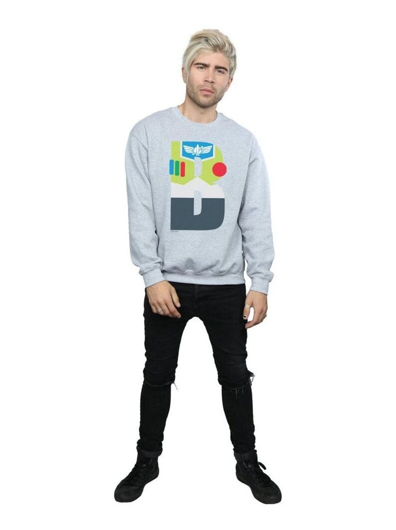 Disney - Sweat ALPHABET B IS FOR LIGHTYEAR Gris chiné - Kiabi