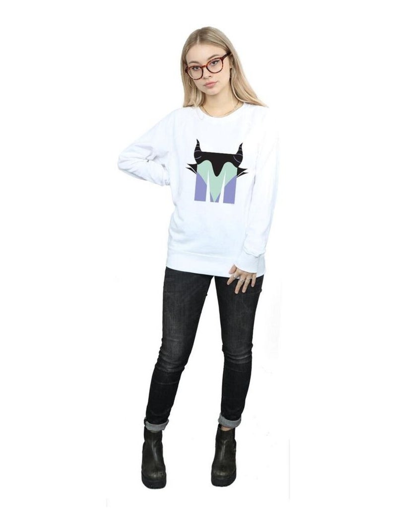 Disney - Sweat ALPHABET M IS FOR MALEFICENT Blanc - Kiabi