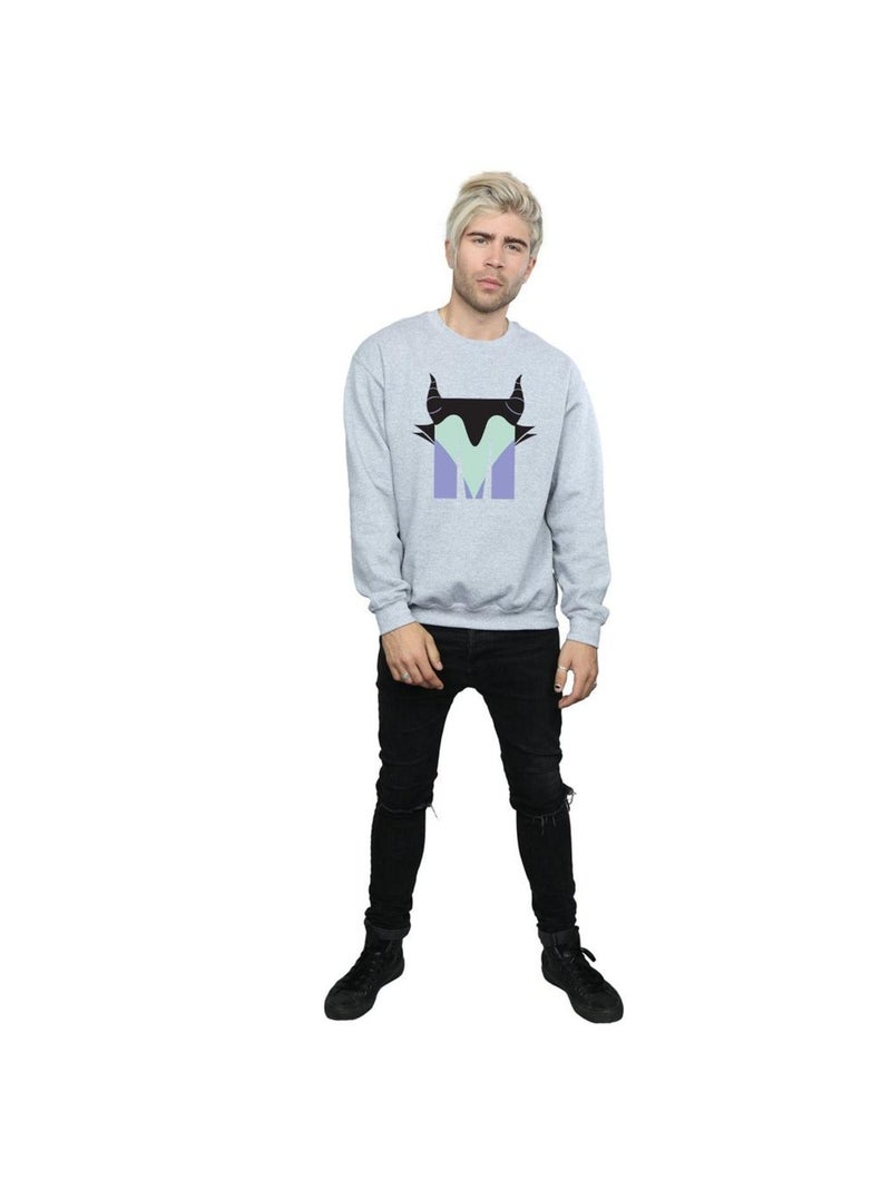 Disney - Sweat ALPHABET M IS FOR MALEFICENT Gris chiné - Kiabi