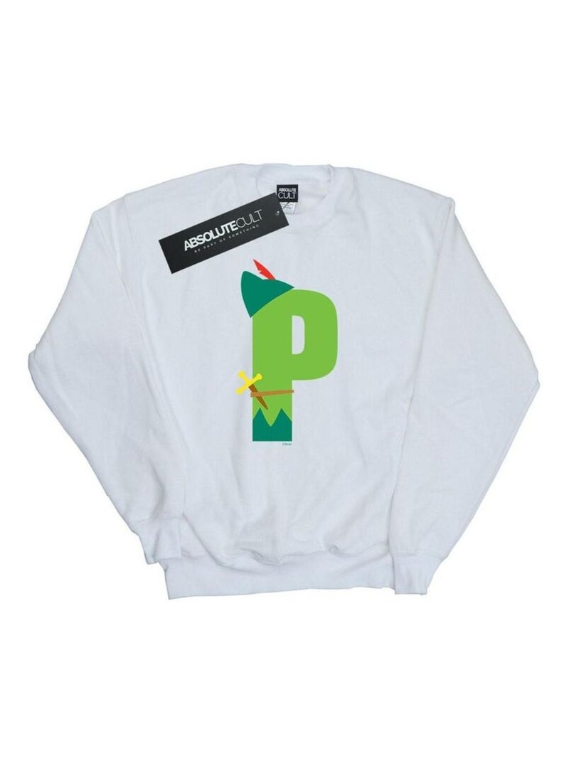 Disney - Sweat ALPHABET P IS FOR PETER PAN Blanc - Kiabi