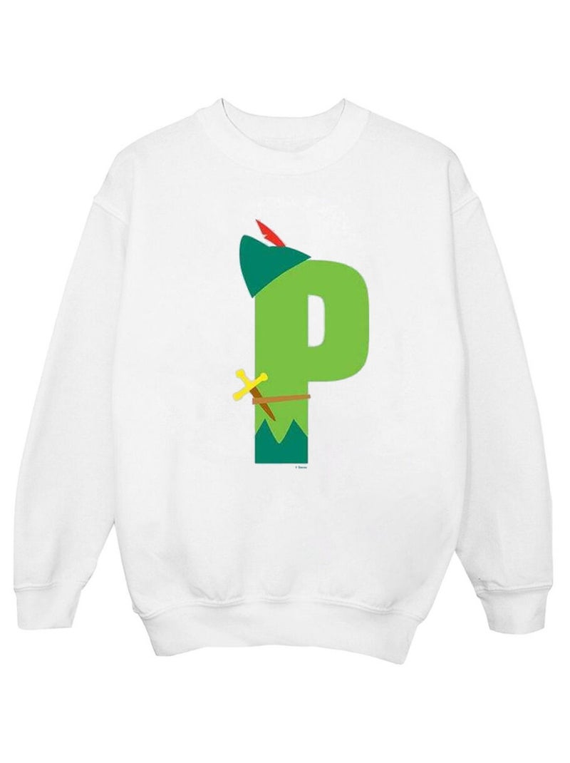Disney - Sweat ALPHABET P IS FOR PETER PAN Blanc - Kiabi