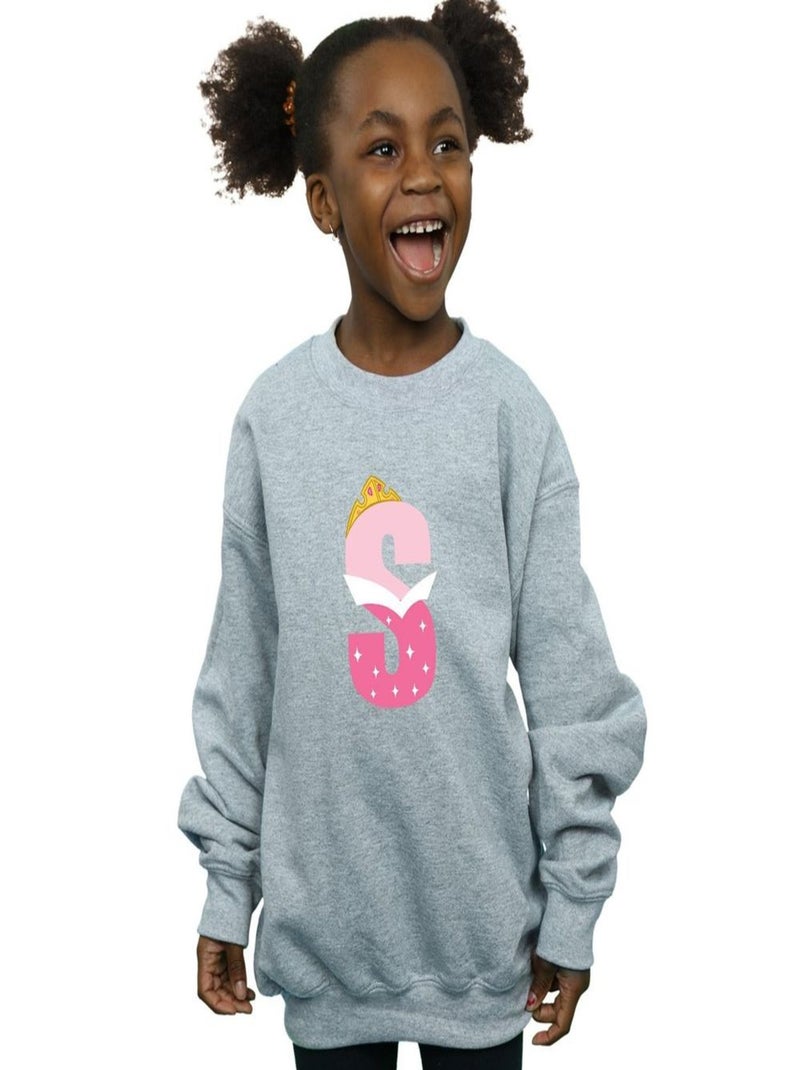 Disney - Sweat ALPHABET S IS FOR SLEEPING BEAUTY Gris chiné - Kiabi