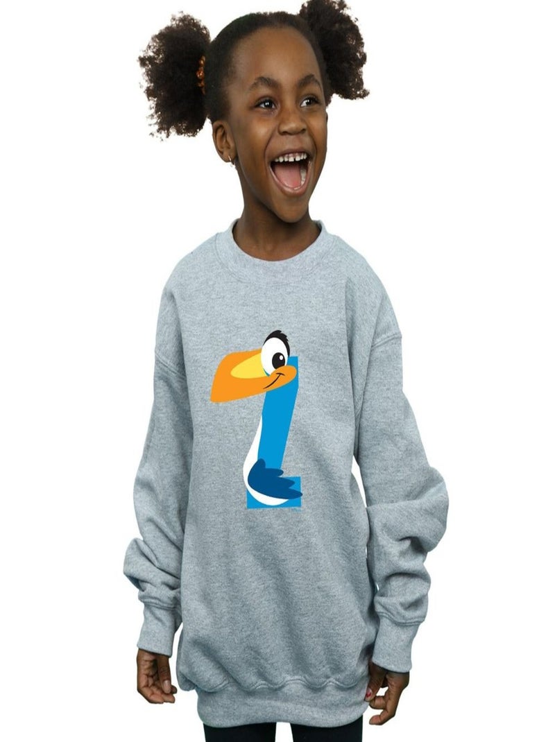 Disney - Sweat ALPHABET Z IS FOR ZAZU Gris chiné - Kiabi