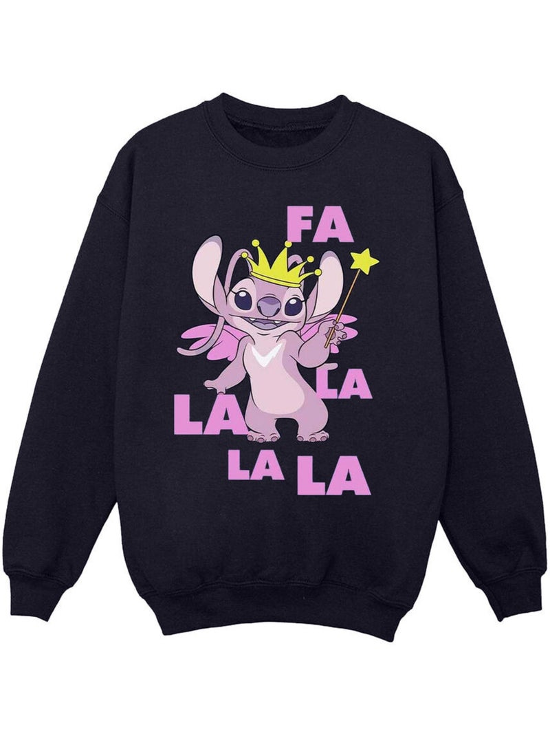 Disney - Sweat ANGEL FA LA LA Bleu marine - Kiabi