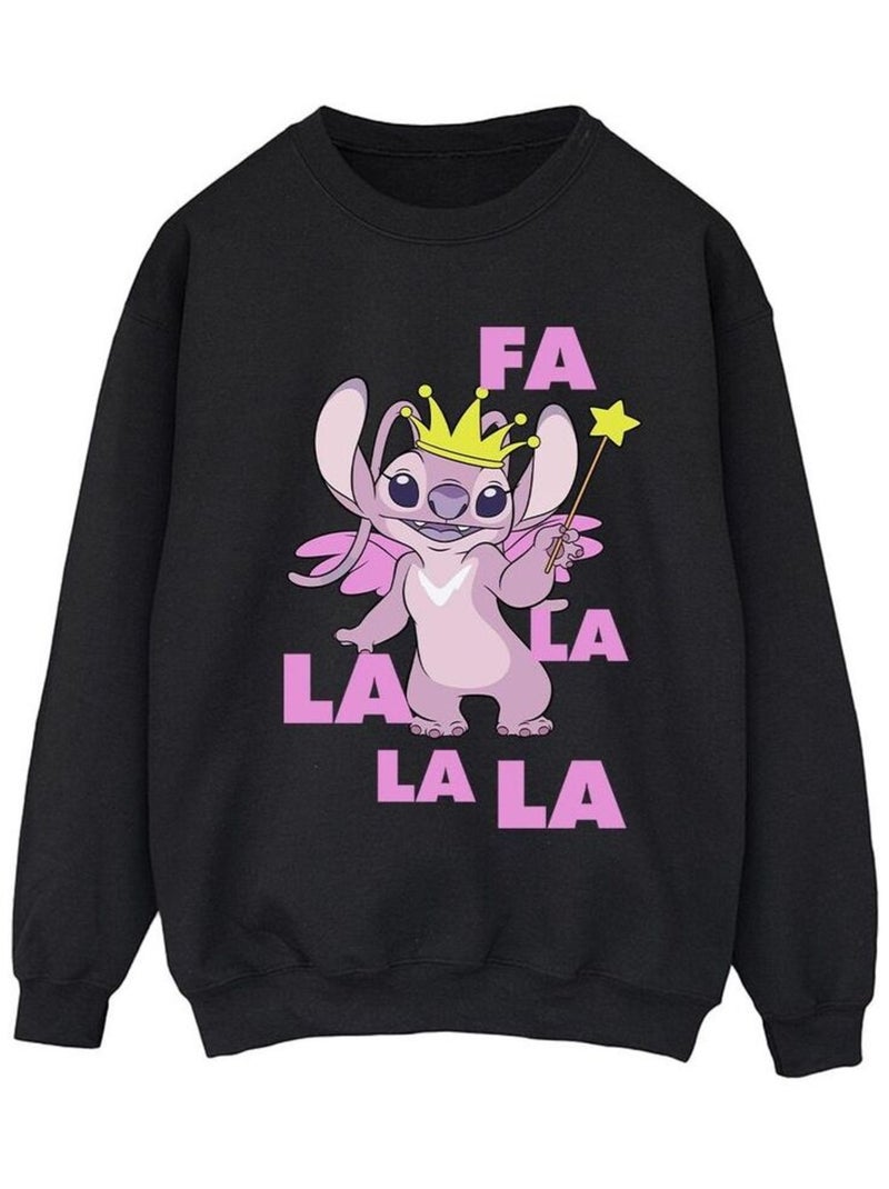 Disney - Sweat ANGEL FA LA LA Noir - Kiabi