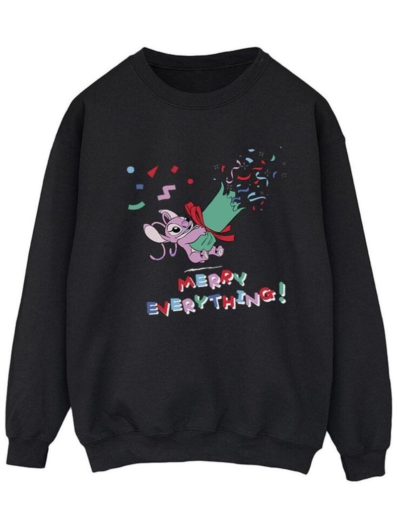 Disney - Sweat ANGEL MERRY EVERYTHING Noir - Kiabi