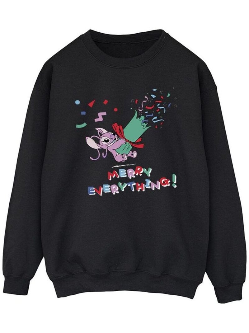 Disney - Sweat ANGEL MERRY EVERYTHING Noir - Kiabi