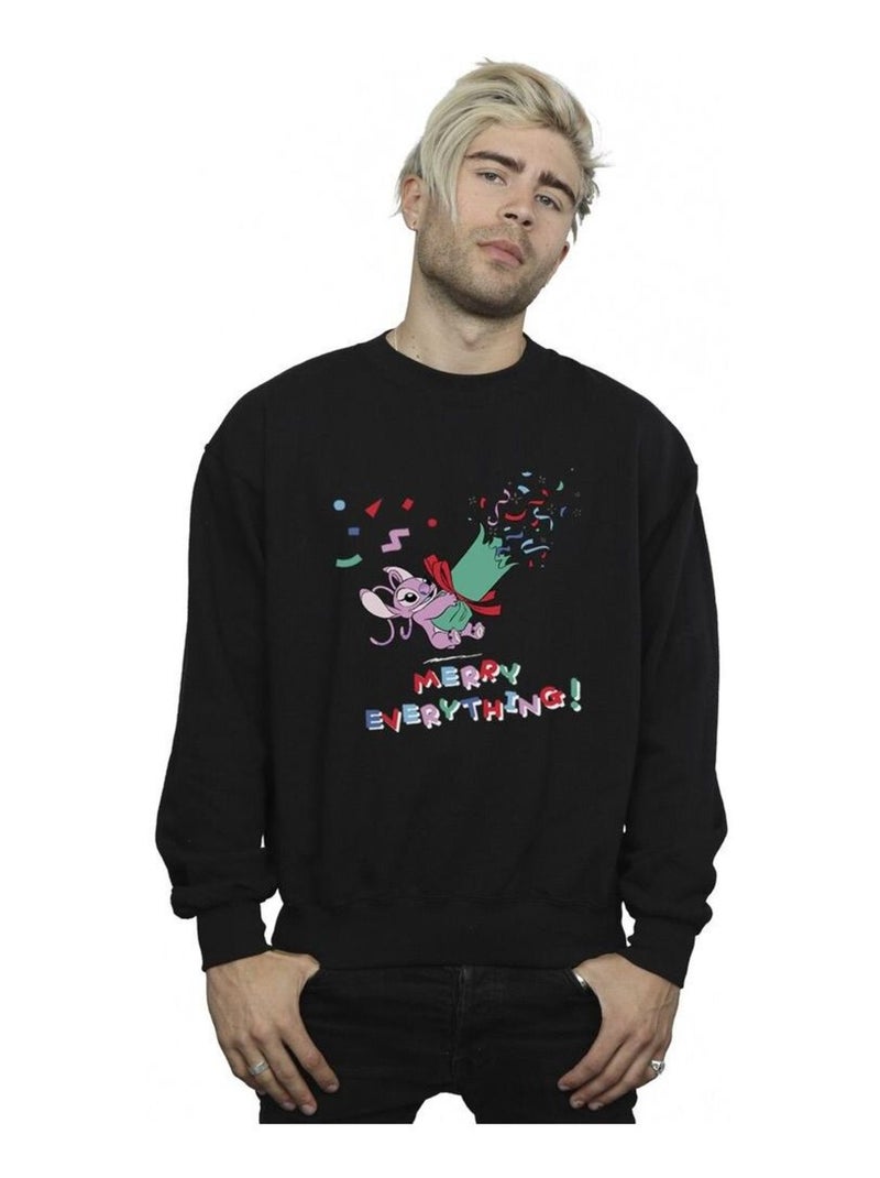 Disney - Sweat ANGEL MERRY EVERYTHING Noir - Kiabi