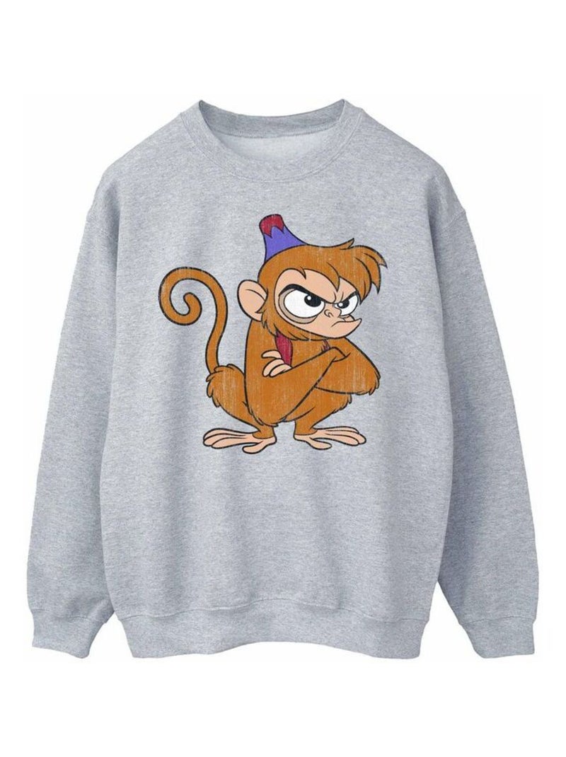 Disney - Sweat ANGRY ABU Gris chiné - Kiabi
