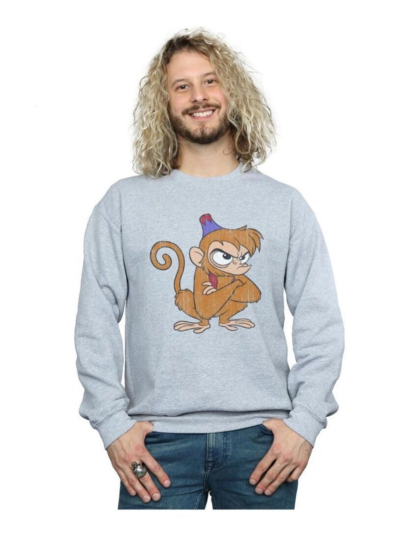 Disney - Sweat ANGRY ABU Gris chiné - Kiabi